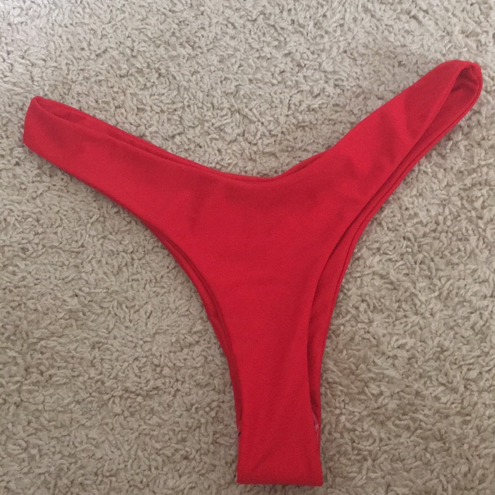 Red bikini bottoms